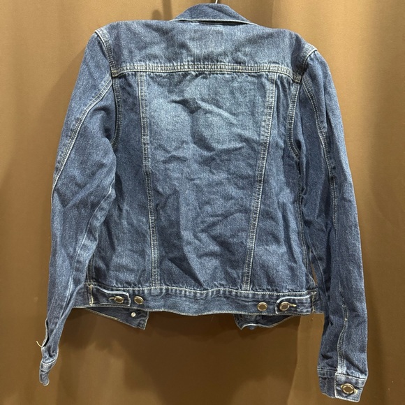 YMI Blue Distressed Jean Jacket, Size M - Picture 2 of 7